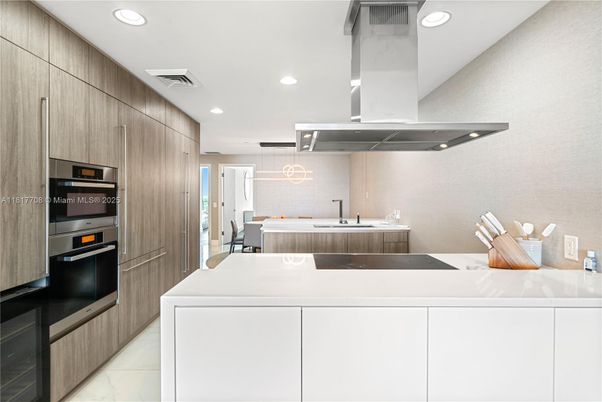 Interior, Kitchen, Marble, Recessed Lighting, Stainless Steel Appliances, Washer