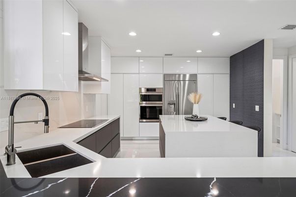Interior, Kitchen, Recessed Lighting, Stainless Steel Appliances