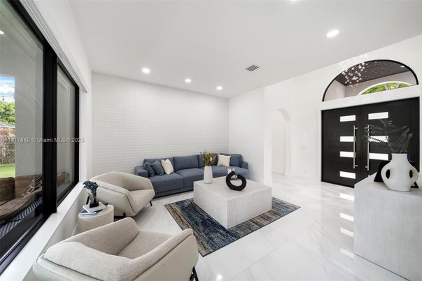 Interior, Living room, Recessed Lighting
