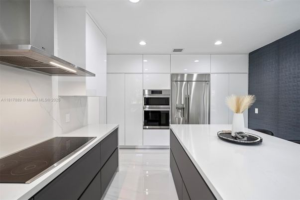 Interior, Kitchen, Recessed Lighting, Stainless Steel Appliances
