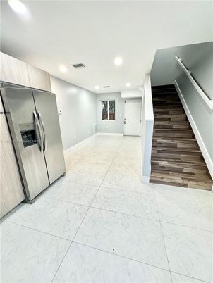 Interior, Kitchen, Marble, Recessed Lighting, Stainless Steel Appliances