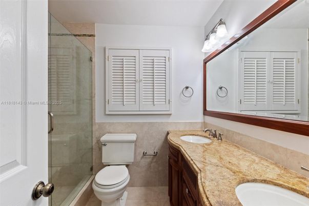 Bathroom, Dual Sink Vanities, Glass Shower, Interior