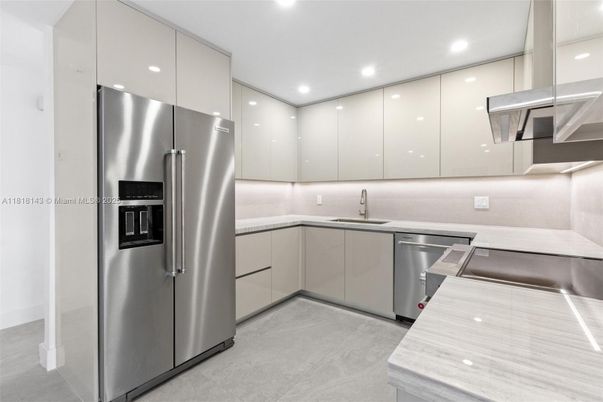 Interior, Kitchen, Recessed Lighting, Stainless Steel Appliances