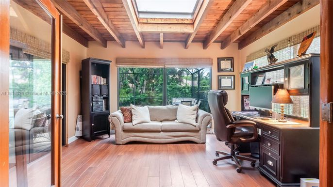 Home Office, Interior, Wooden Beams, Wooden Ceilings, Wood Texture Flooring