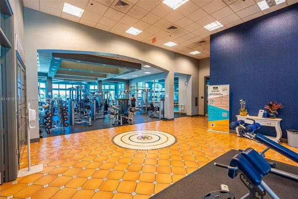 Fitness Equipment, Gym, Interior, Recessed Lighting