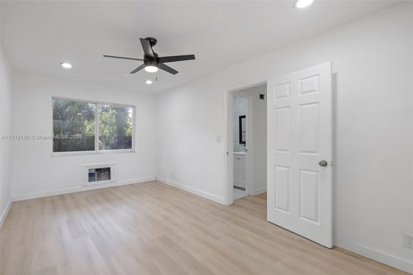 Empty room, Fireplace, Interior, Recessed Lighting, Wood Texture Flooring