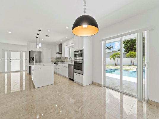Interior, Kitchen, Pendant Lights, Recessed Lighting, Stainless Steel Appliances