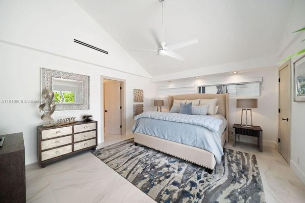 Bedroom, Interior, Marble, Recessed Lighting
