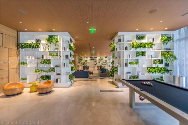 Billiard Table, Game Room, Interior, Recessed Lighting