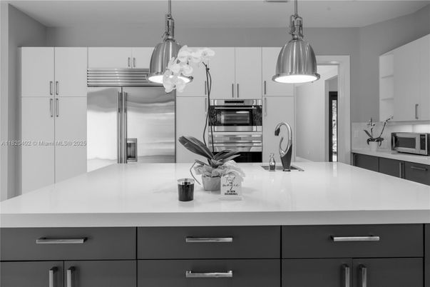 Interior, Kitchen, Pendant Lights, Stainless Steel Appliances
