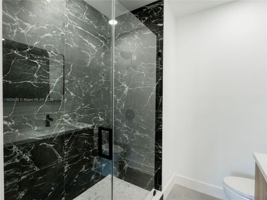 Bathroom, Glass Shower, Interior, Marble Walls