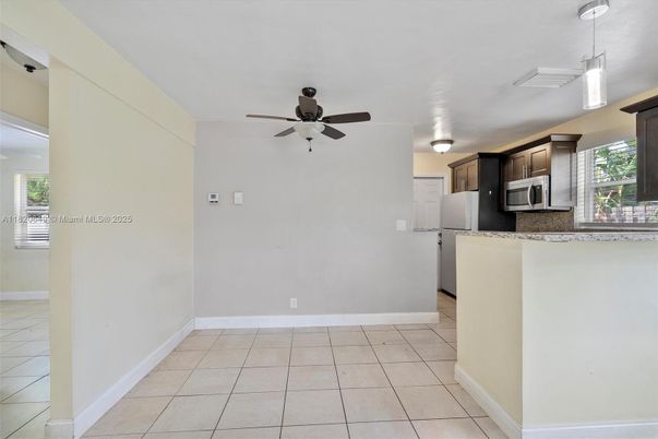 Empty room, Interior, Kitchen, Stainless Steel Appliances