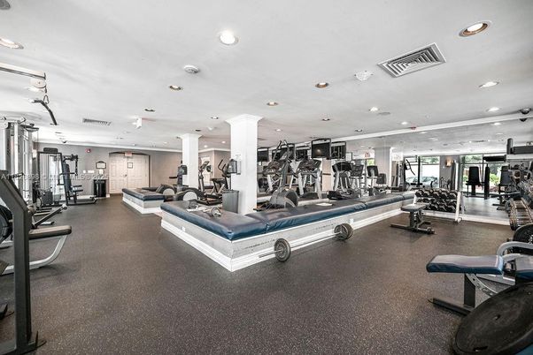 Fitness Equipment, Gym, Interior, Recessed Lighting