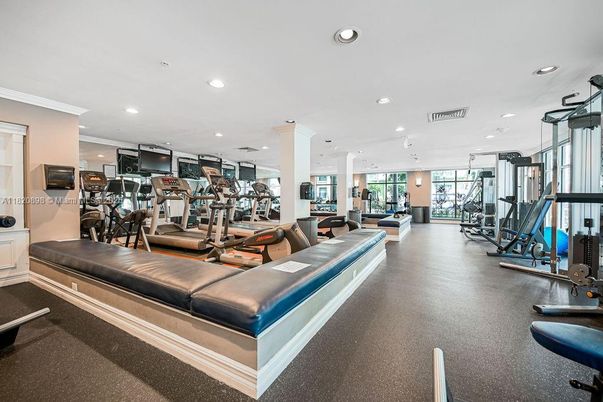 Fitness Equipment, Gym, Interior, Recessed Lighting