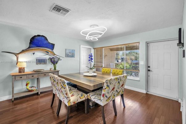 Dining room, Interior, Wood Texture Flooring