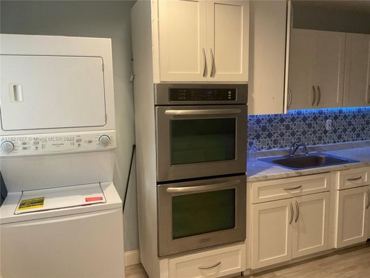 Interior, Kitchen, Washer, Wood Texture Flooring