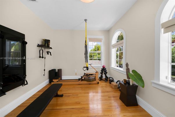 Fitness Equipment, Interior, Wood Texture Flooring