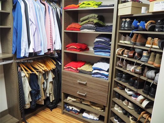 Interior, Walk-in Closets, Wood Texture Flooring