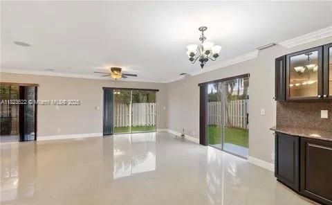 Chandelier, Empty room, Interior
