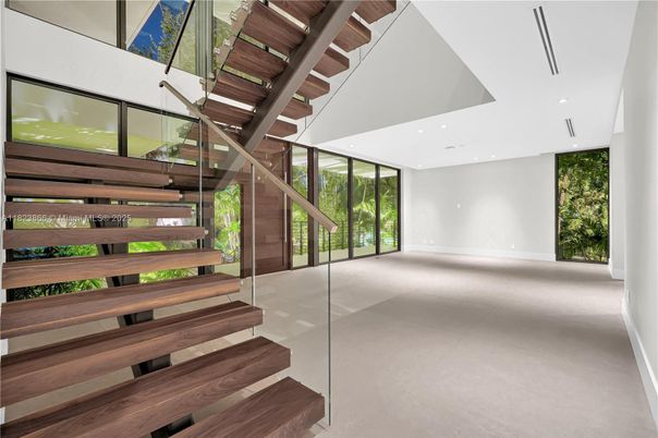Empty room, Interior, Recessed Lighting, Wooden Beams, Wooden Ceilings