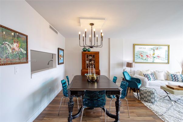 Dining room, Interior, Living room, Pendant Lights, Wood Texture Flooring
