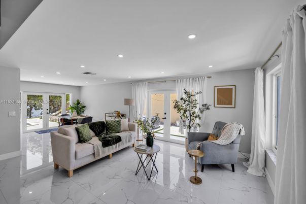 Interior, Living room, Marble, Recessed Lighting
