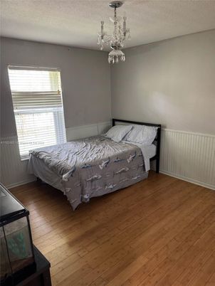 Bedroom, Chandelier, Interior, Wood Texture Flooring