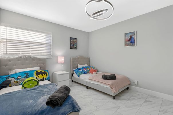 Bedroom, Interior, Marble, Pendant Lights