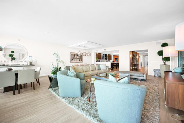 Dining room, Interior, Living room, Recessed Lighting, Wood Texture Flooring