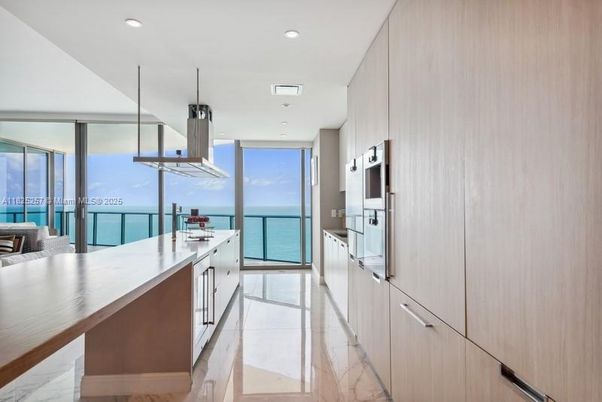 Interior, Kitchen, Marble, Pendant Lights, Recessed Lighting, Stainless Steel Appliances, Water