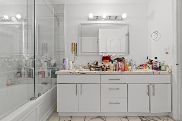 Bathroom, Glass Shower, Interior, Marble