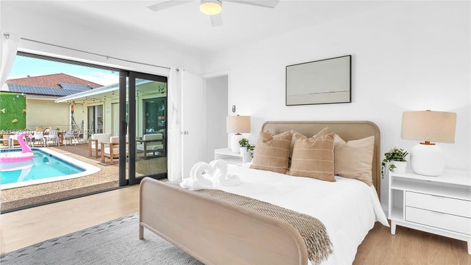 Bedroom, Interior, Wood Texture Flooring