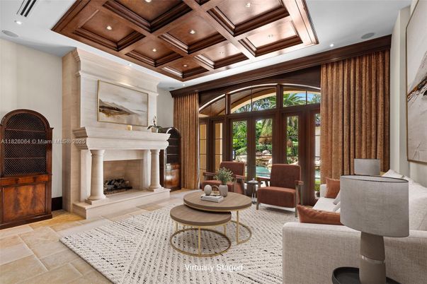 Fireplace, Interior, Living room, Recessed Lighting