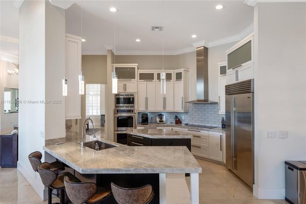Interior, Kitchen, Pendant Lights, Recessed Lighting, Stainless Steel Appliances
