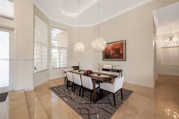 Dining room, Interior, Pendant Lights