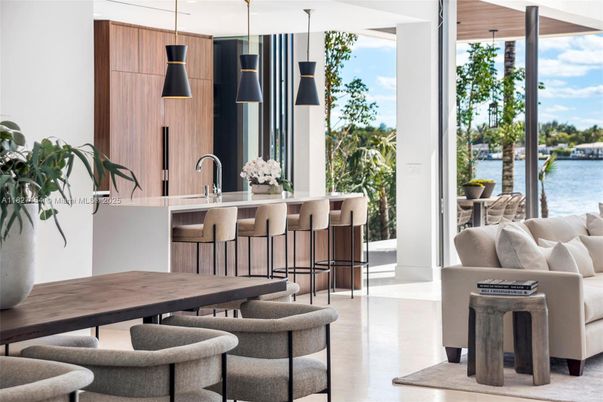 Dining room, Interior, Kitchen, Living room, Pendant Lights, Recessed Lighting, Water