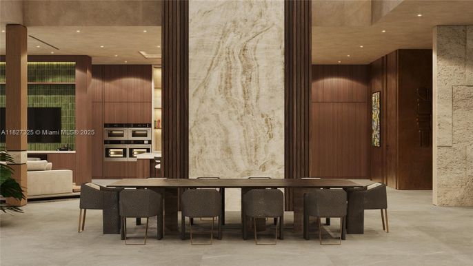 Dining room, Interior, Recessed Lighting
