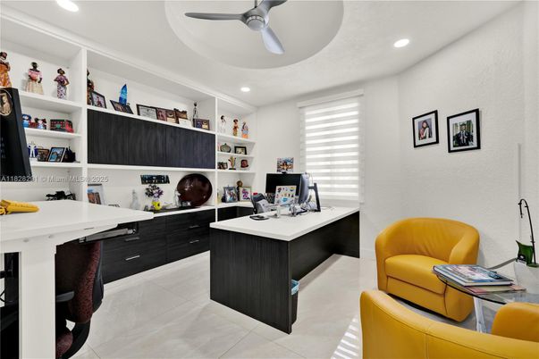 Home Office, Interior, Recessed Lighting