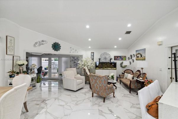 Interior, Living room, Marble, Recessed Lighting