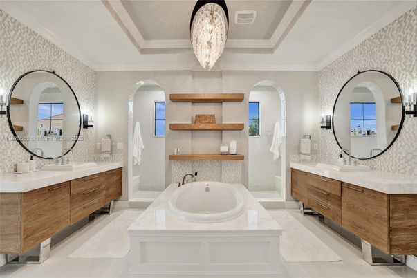 Bathroom, Chandelier, Dual Sink Vanities, Interior