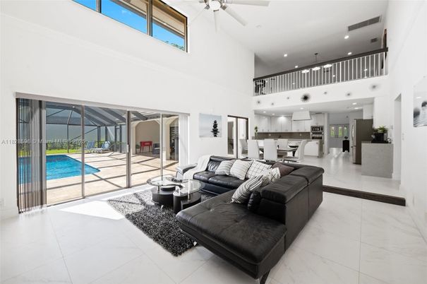 Interior, Kitchen, Living room, Marble, Recessed Lighting, Stainless Steel Appliances