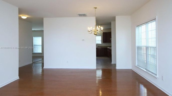 Chandelier, Empty room, Interior, Wood Texture Flooring