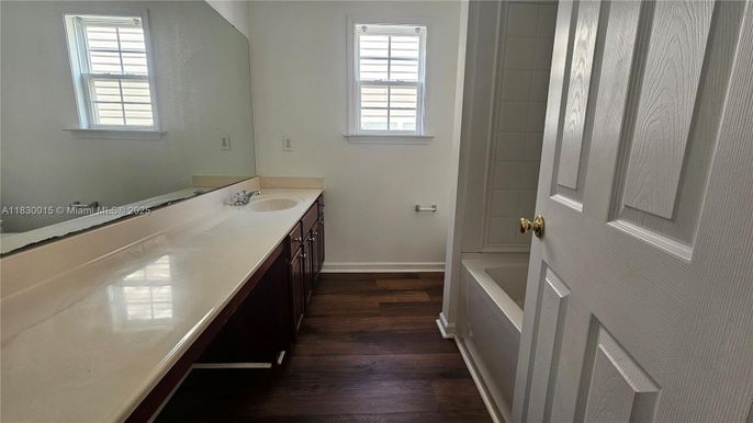 Bathroom, Dual Sink Vanities, Interior, Wood Texture Flooring