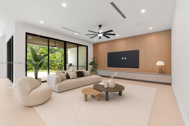 Interior, Living room, Recessed Lighting