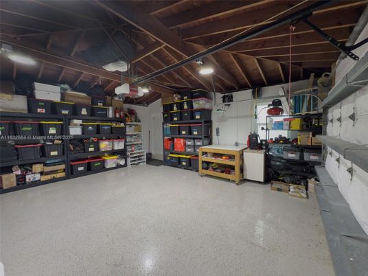 Garage, Interior, Wooden Beams, Wooden Ceilings