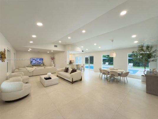 Dining room, Interior, Living room, Pendant Lights, Recessed Lighting