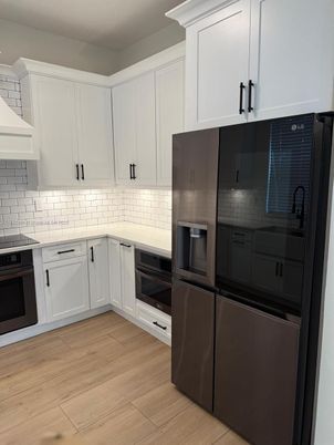 Interior, Kitchen, Wood Texture Flooring