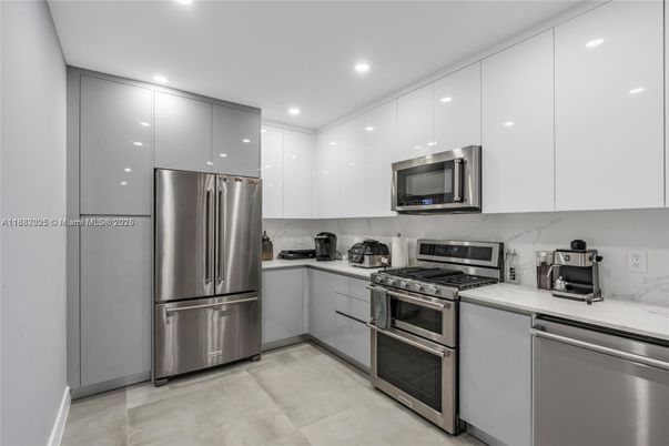 Interior, Kitchen, Recessed Lighting, Stainless Steel Appliances