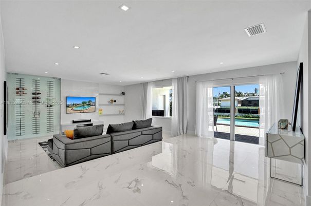Interior, Living room, Marble, Recessed Lighting, Water