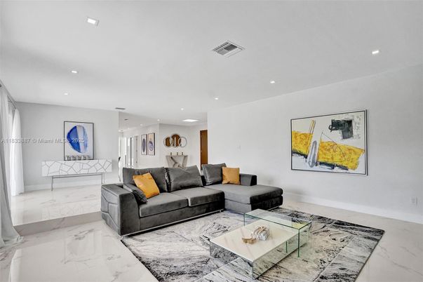 Interior, Living room, Marble, Recessed Lighting